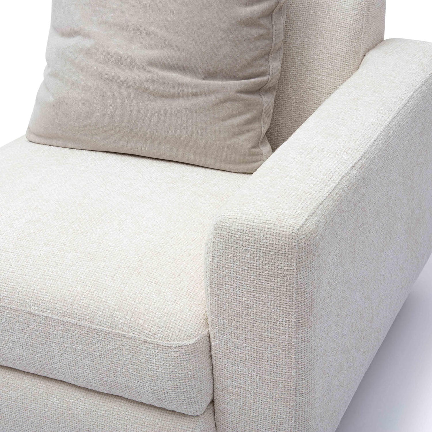 TOV Furniture Perry Cream Chenille Modular Corner Chair