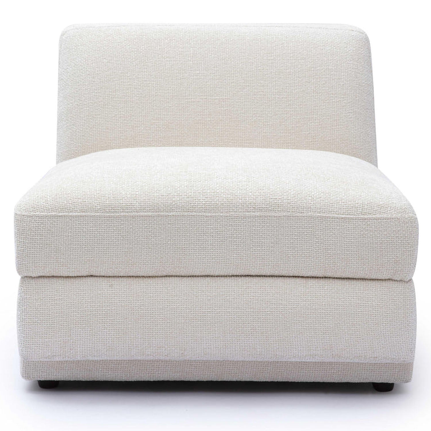 TOV Furniture Perry Cream Chenille Modular Armless Chair