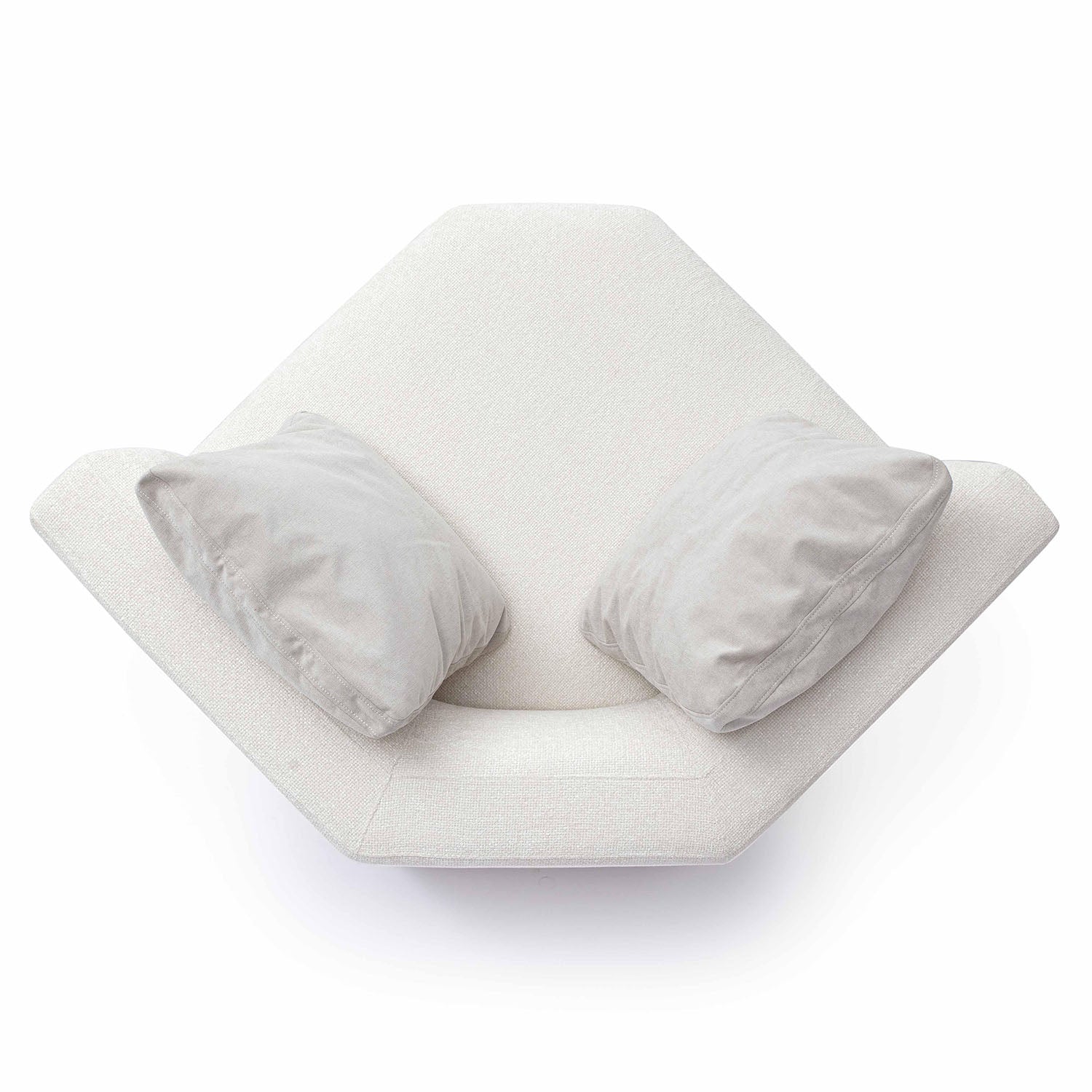 TOV Furniture Perry Cream Chenille Modular Wedge Corner Chair