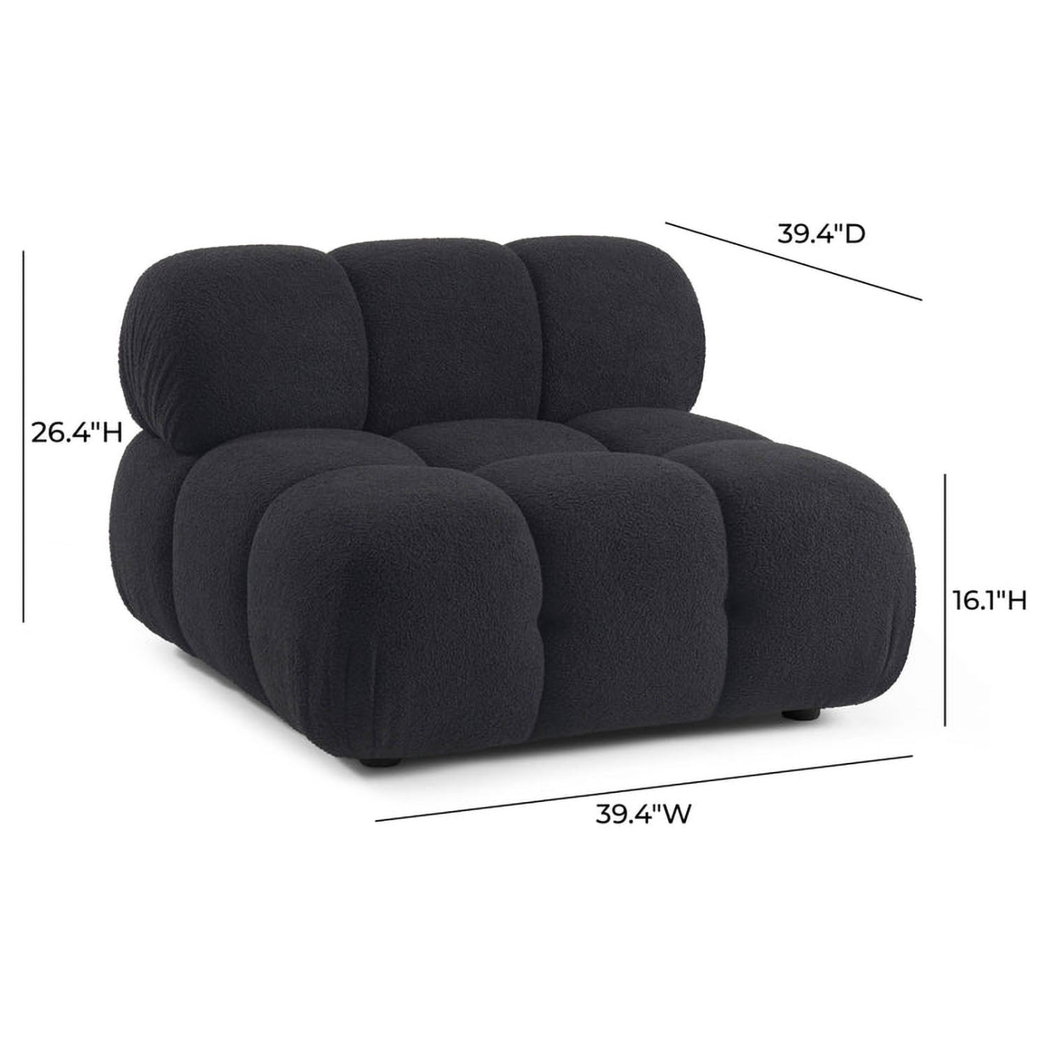 TOV Furniture Calliope Modular Armless Chair