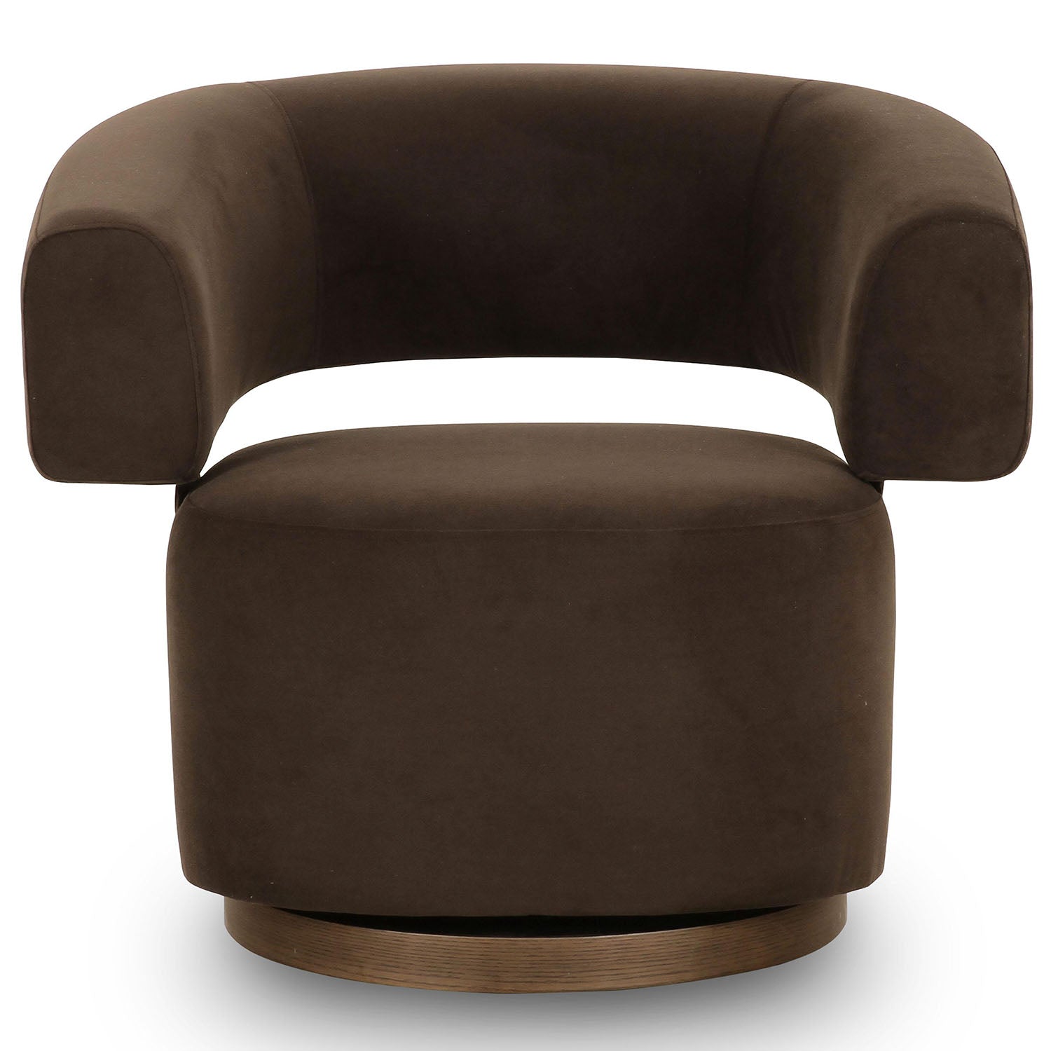 TOV Furniture River Chocolate Brown Performance Velvet Swivel Accent Chair
