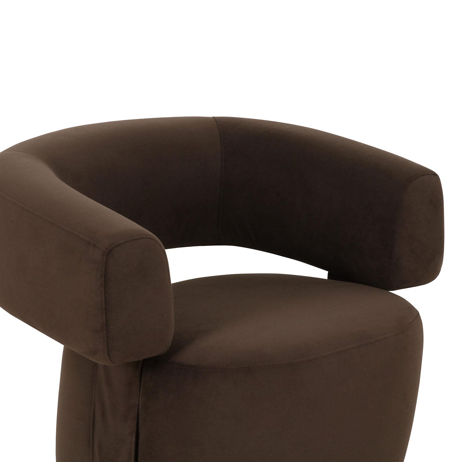 TOV Furniture River Chocolate Brown Performance Velvet Swivel Accent Chair