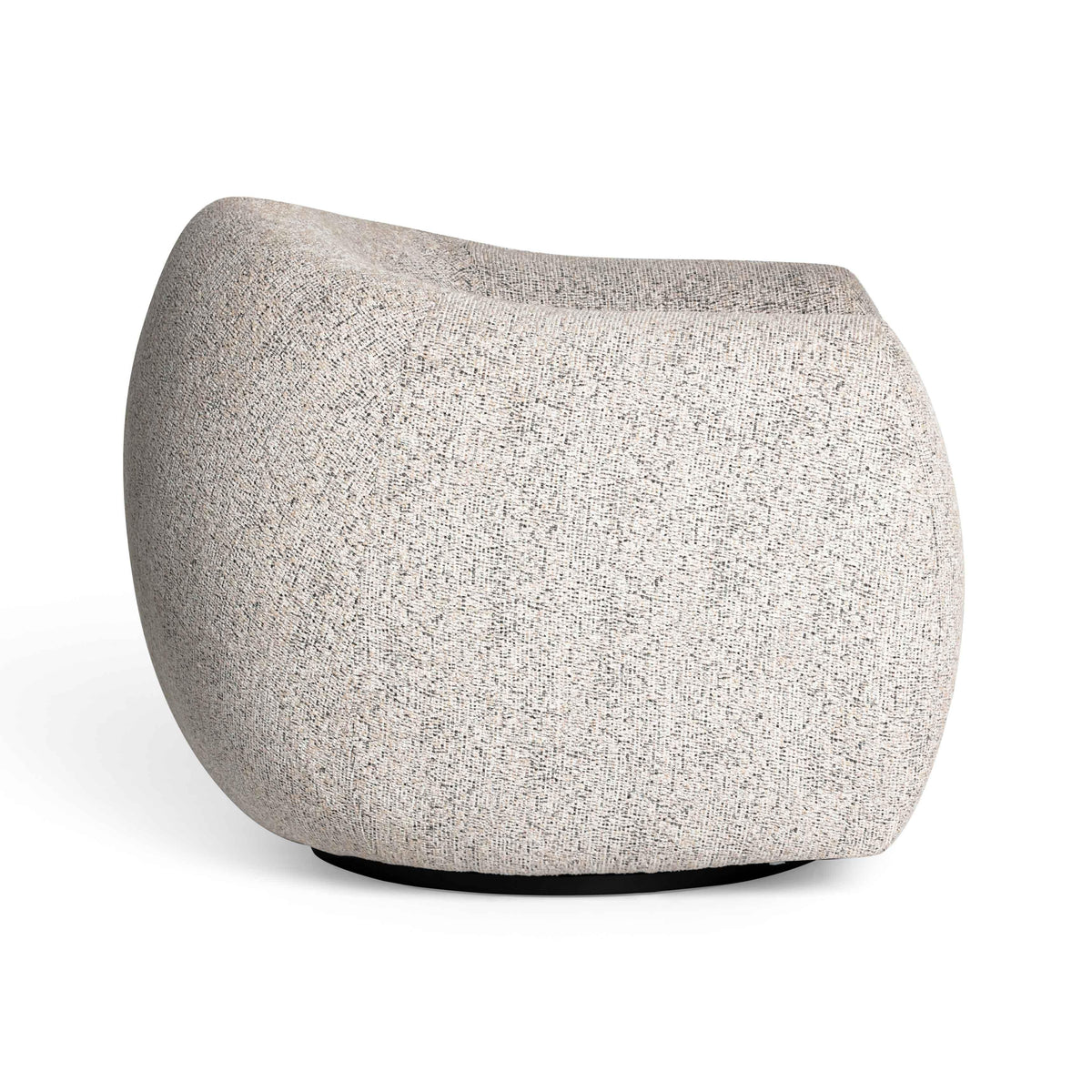 TOV Furniture Judy Black and White Woven Performance Swivel Chair
