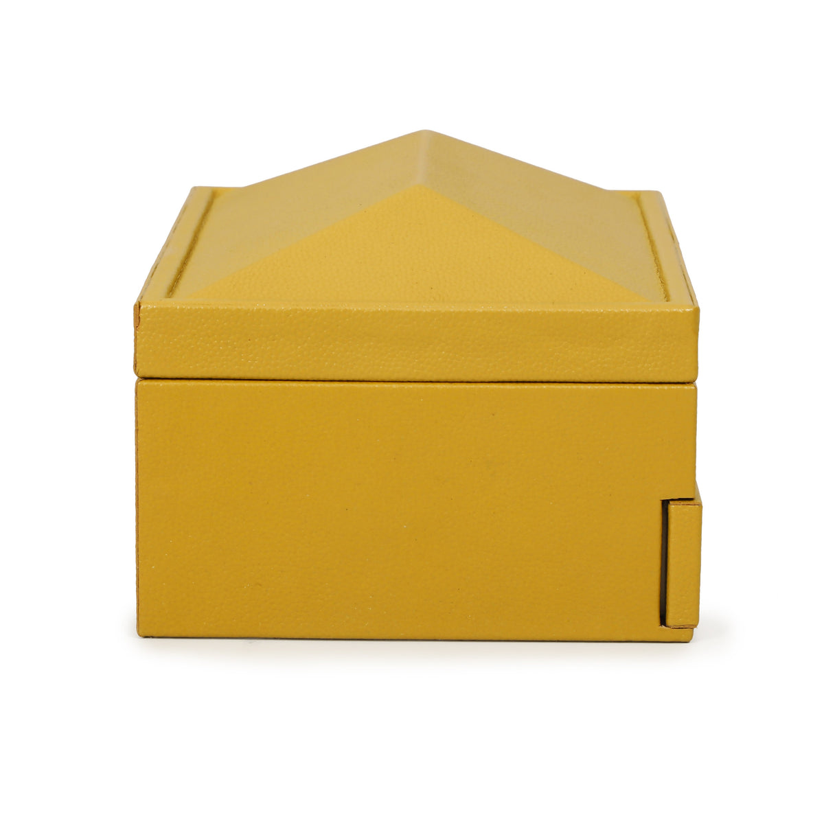 TOV Furniture Knox Mustard Yellow Vegan Leather Jewelry Box