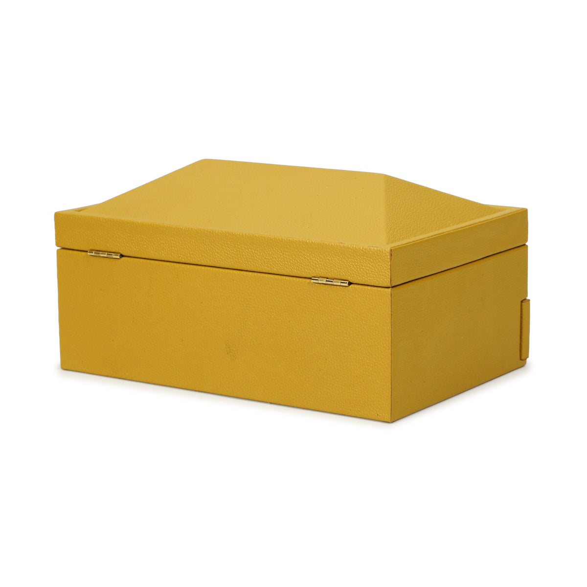 TOV Furniture Knox Mustard Yellow Vegan Leather Jewelry Box