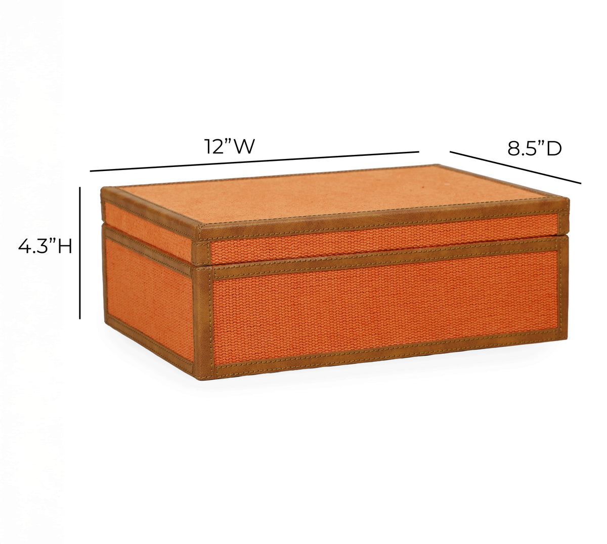 TOV Furniture Acre Orange Cotton Jute Jewelry Box