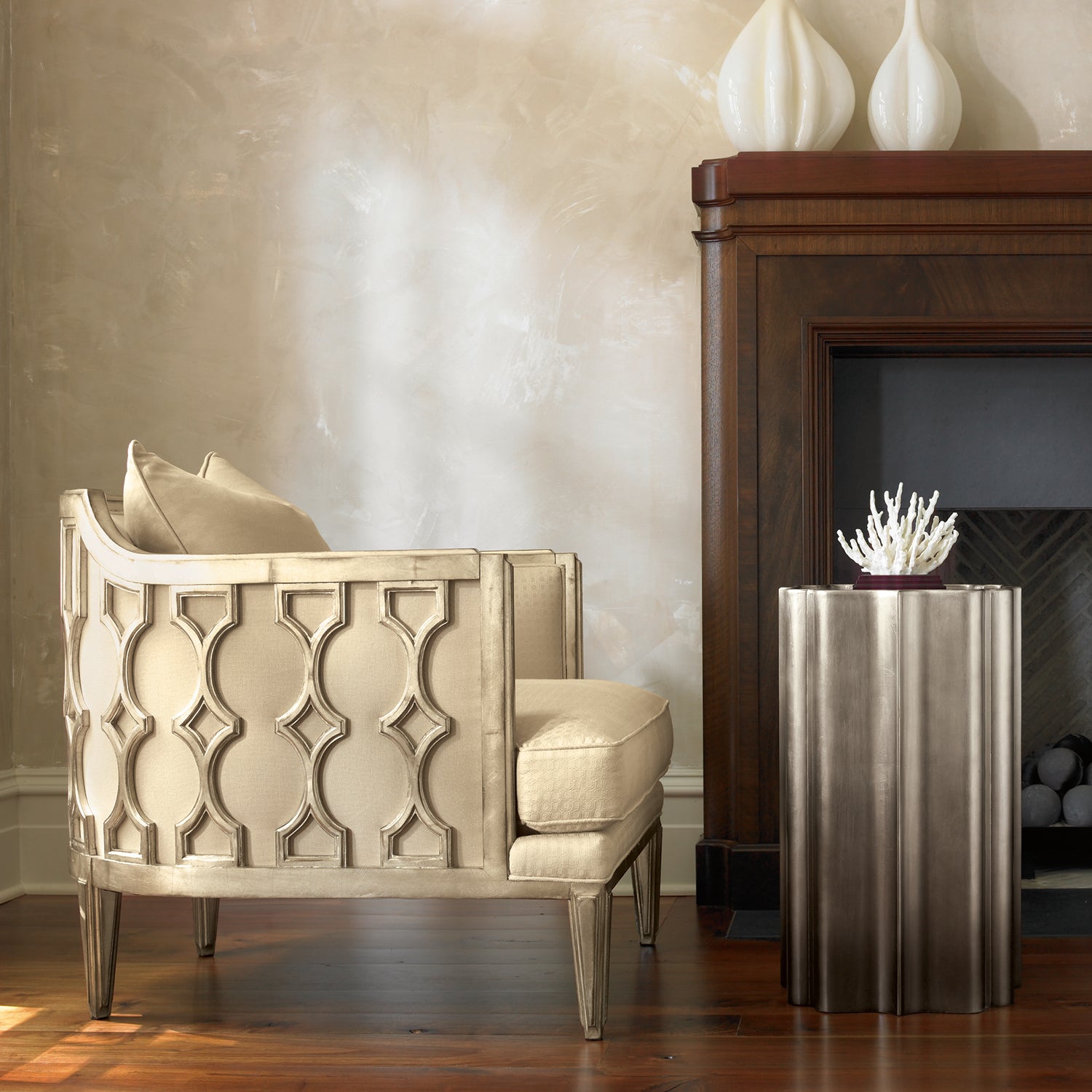 Caracole Gold Is Up Side Table