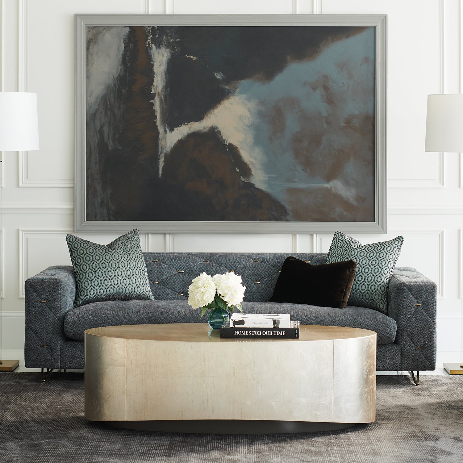 Caracole Come Oval Here Cocktail Table