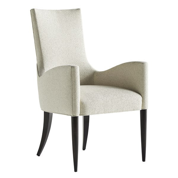 Vanguard Furniture Lillet Trix Eggshell/Merino Shadow Dining Arm Chair