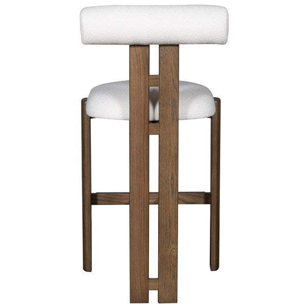 Vanguard Furniture Wright Jackpot Chalk Fabric/Saddle Dining Barstool
