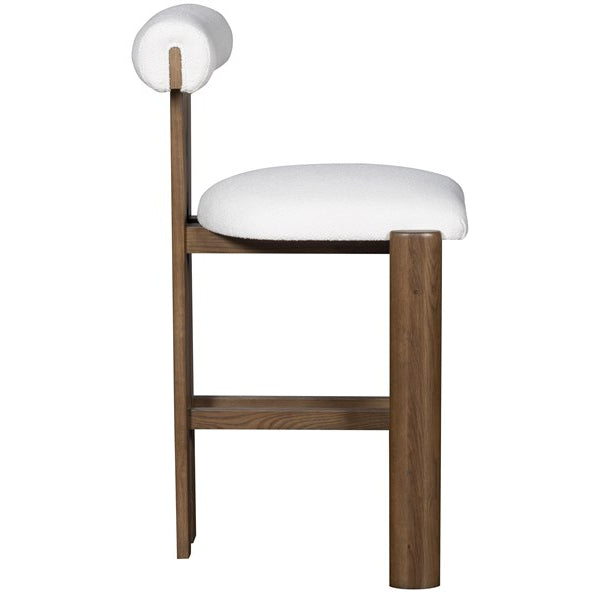 Vanguard Furniture Wright Jackpot Chalk Fabric/Saddle Dining Barstool