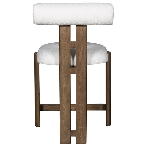 Vanguard Furniture Wright Jackpot Chalk Fabric/Saddle Dining Counter Stool