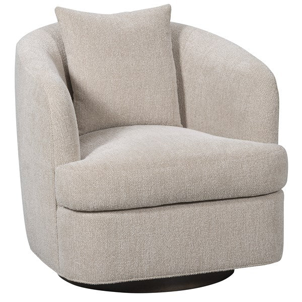 Vanguard Furniture Ode Topper Oatmeal Fabric/Flaxen Stone Swivel Chair
