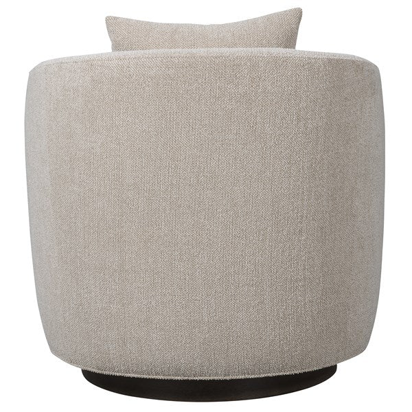 Vanguard Furniture Ode Topper Oatmeal Fabric/Flaxen Stone Swivel Chair