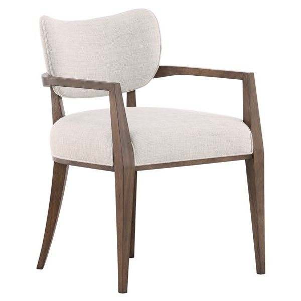 Vanguard Furniture Reflection Thriller Linen Fabric/Mocha Dining Arm Chair