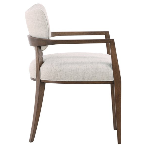 Vanguard Furniture Reflection Thriller Linen Fabric/Mocha Dining Arm Chair