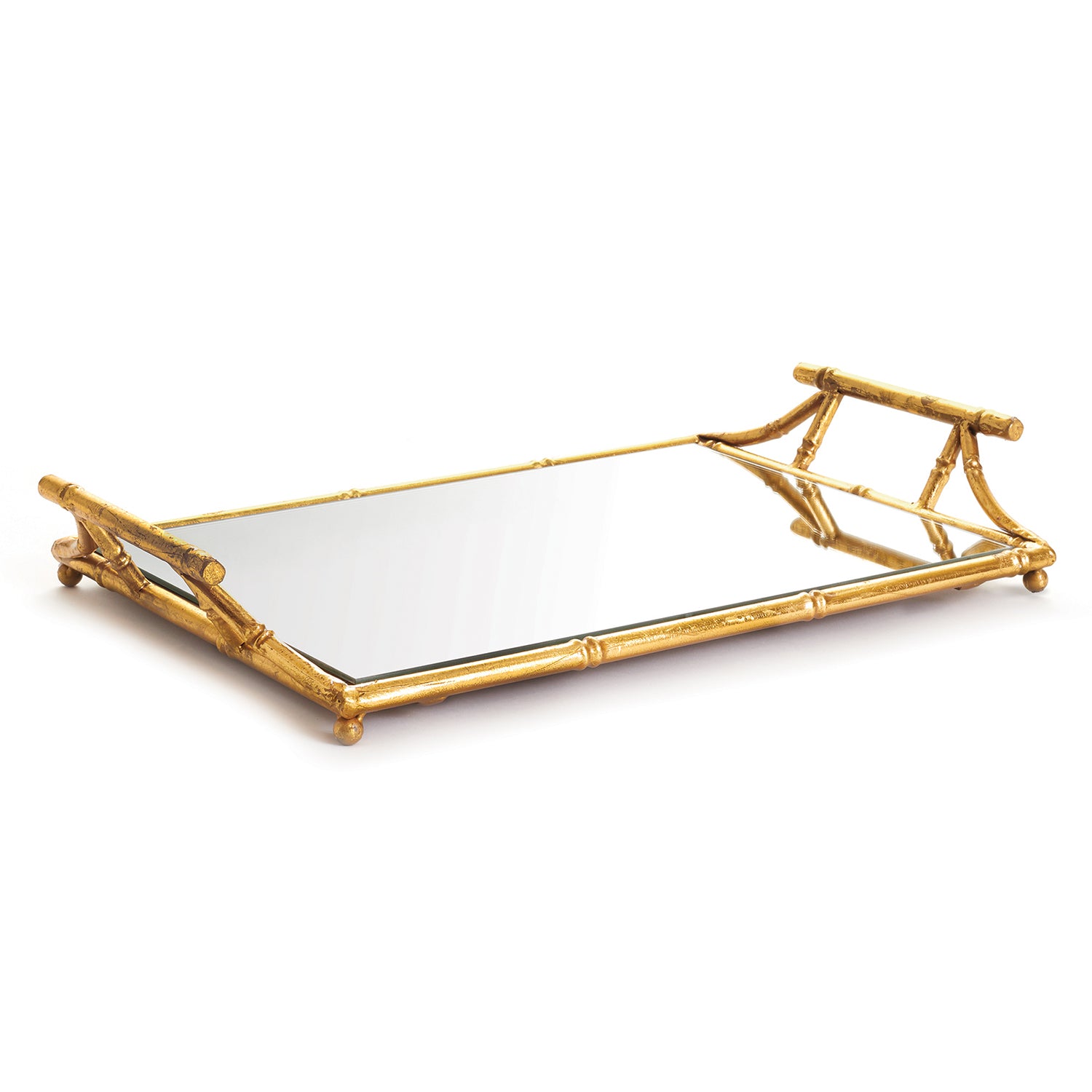 Daphne Gold Mirrored Tray With Handles