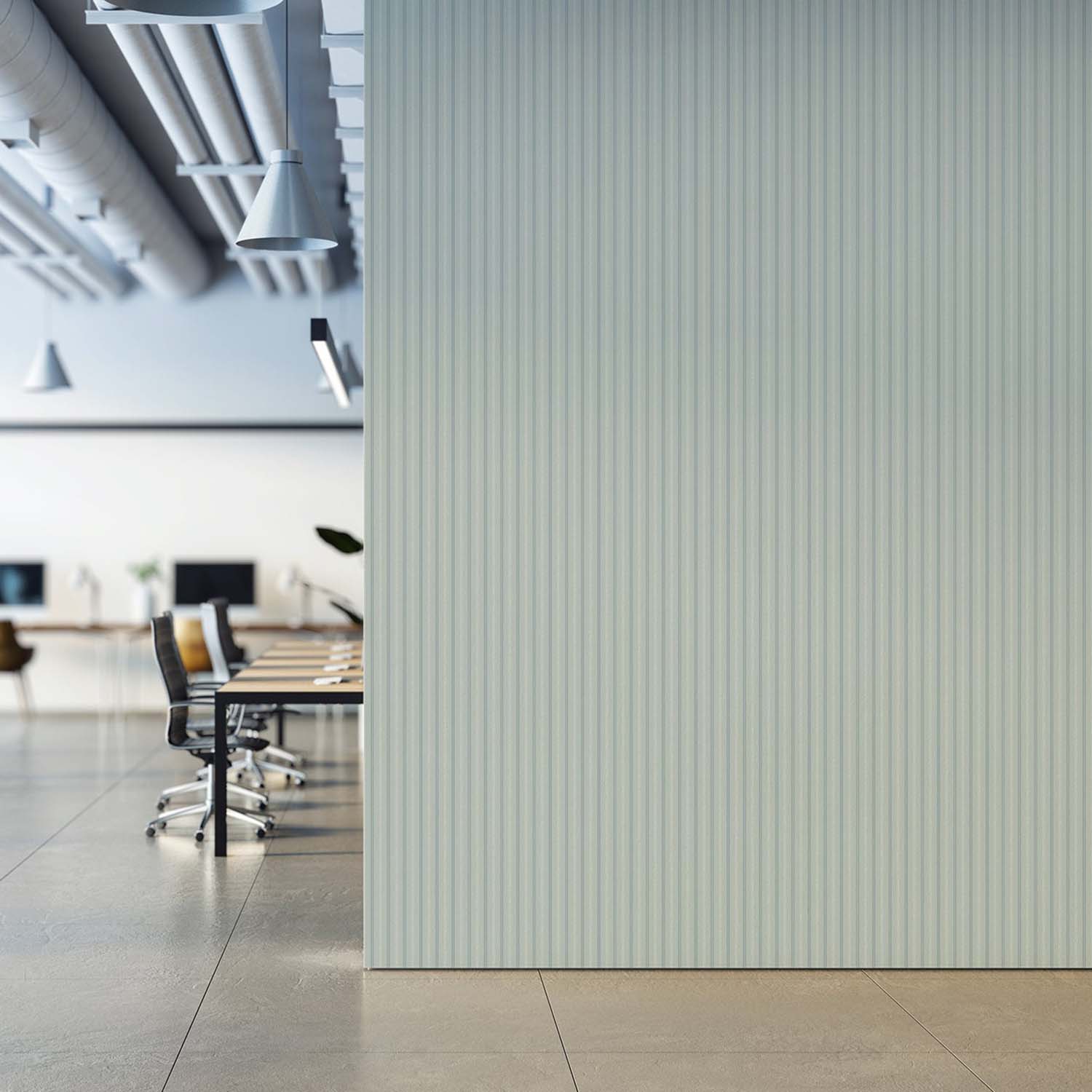 Mitchell Black Tailored Stripe Wallpaper