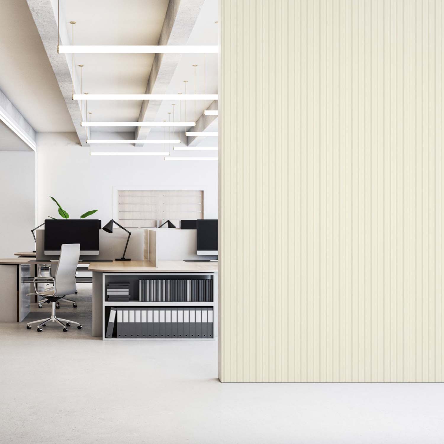 Mitchell Black Tailored Stripe Wallpaper