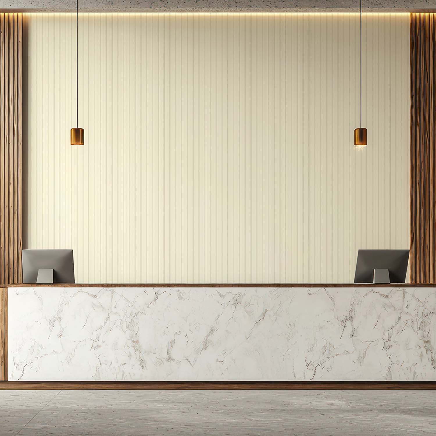 Mitchell Black Tailored Stripe Wallpaper