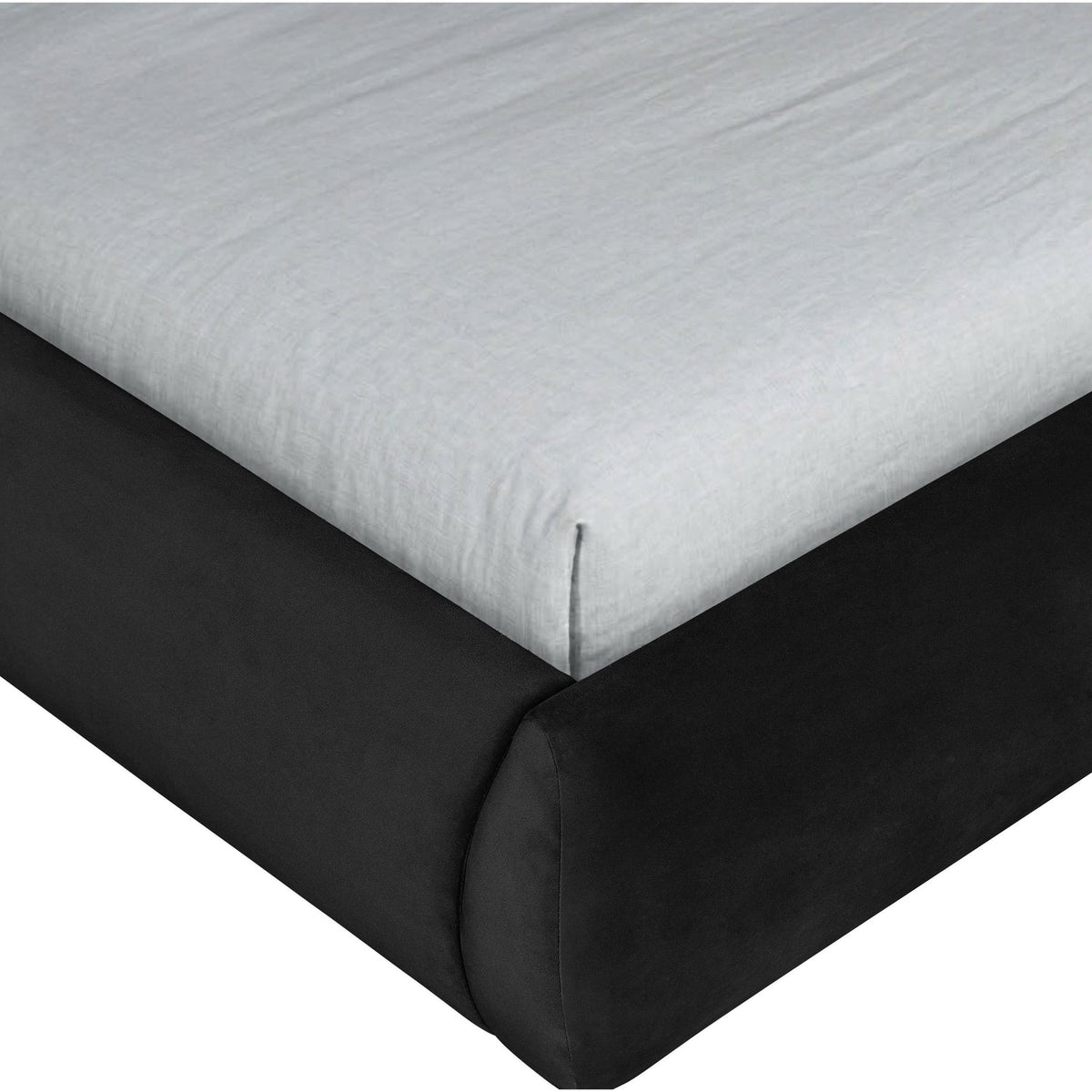 Tempo Black Velvet Upholstered Bed