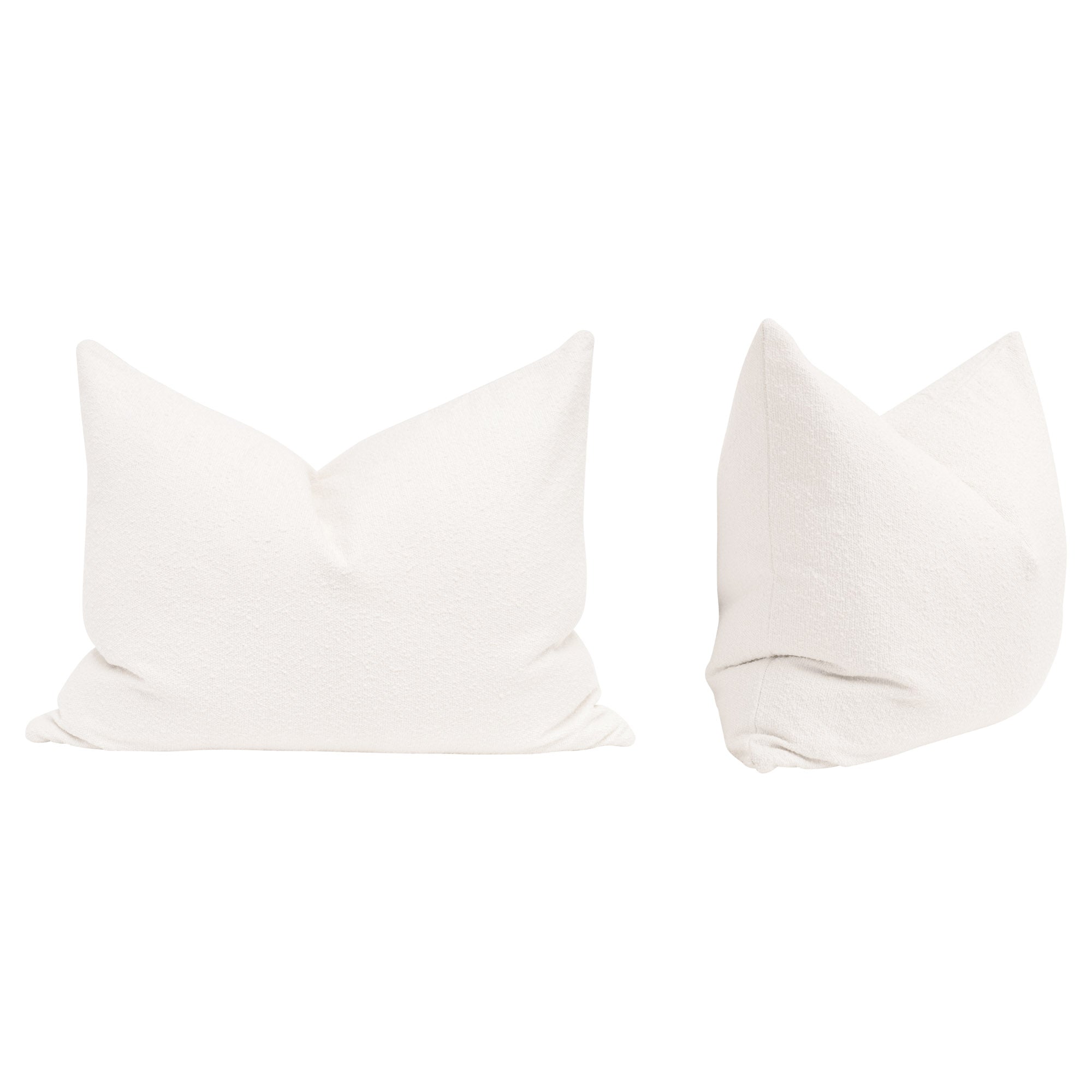 The Basic Essential Boucle Snow Throw Pillow Set of 2