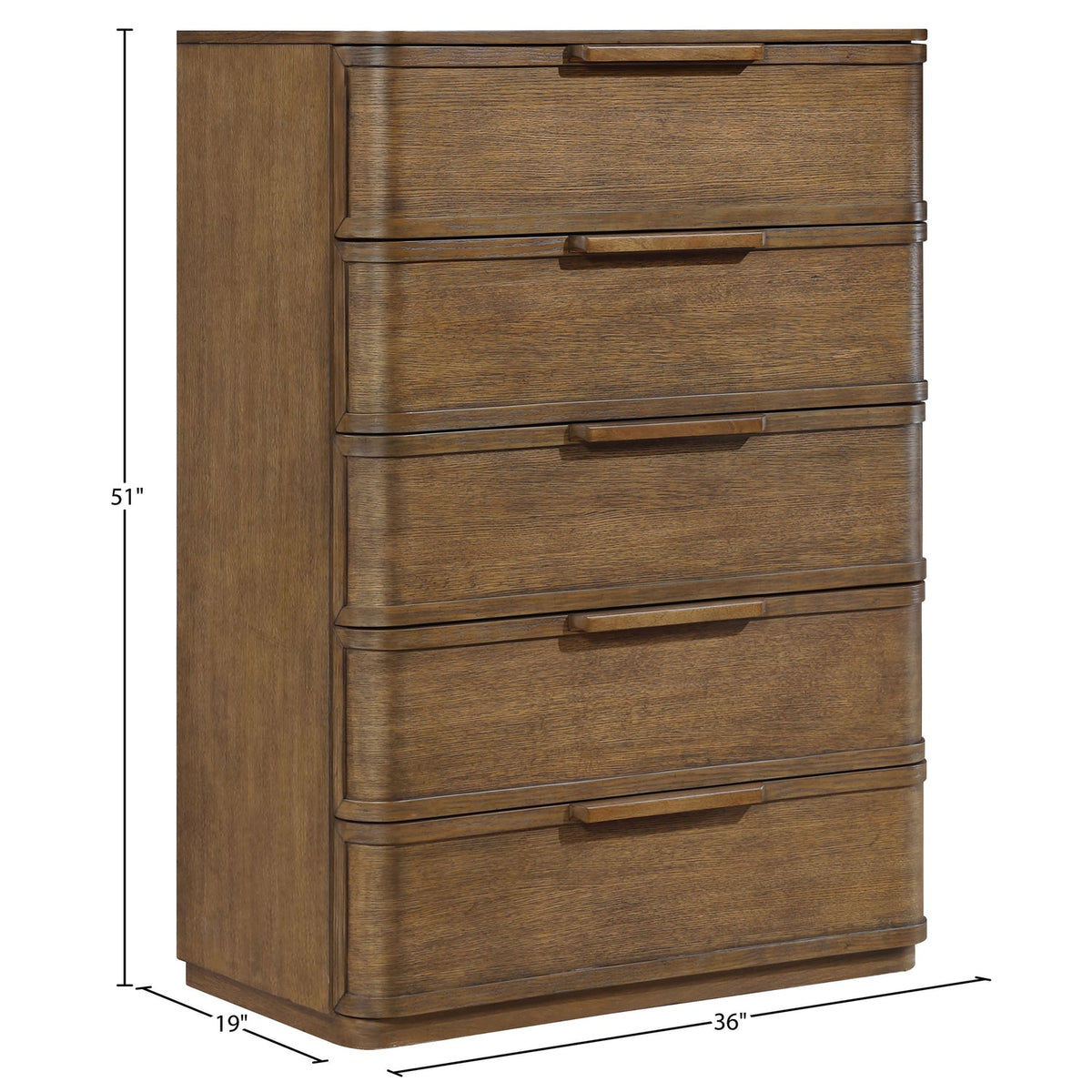 Tiberio Brown Oak Veneer And Solid Wood Chest