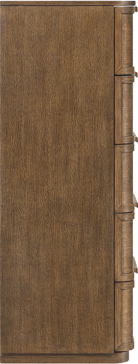 Tiberio Brown Oak Veneer And Solid Wood Chest