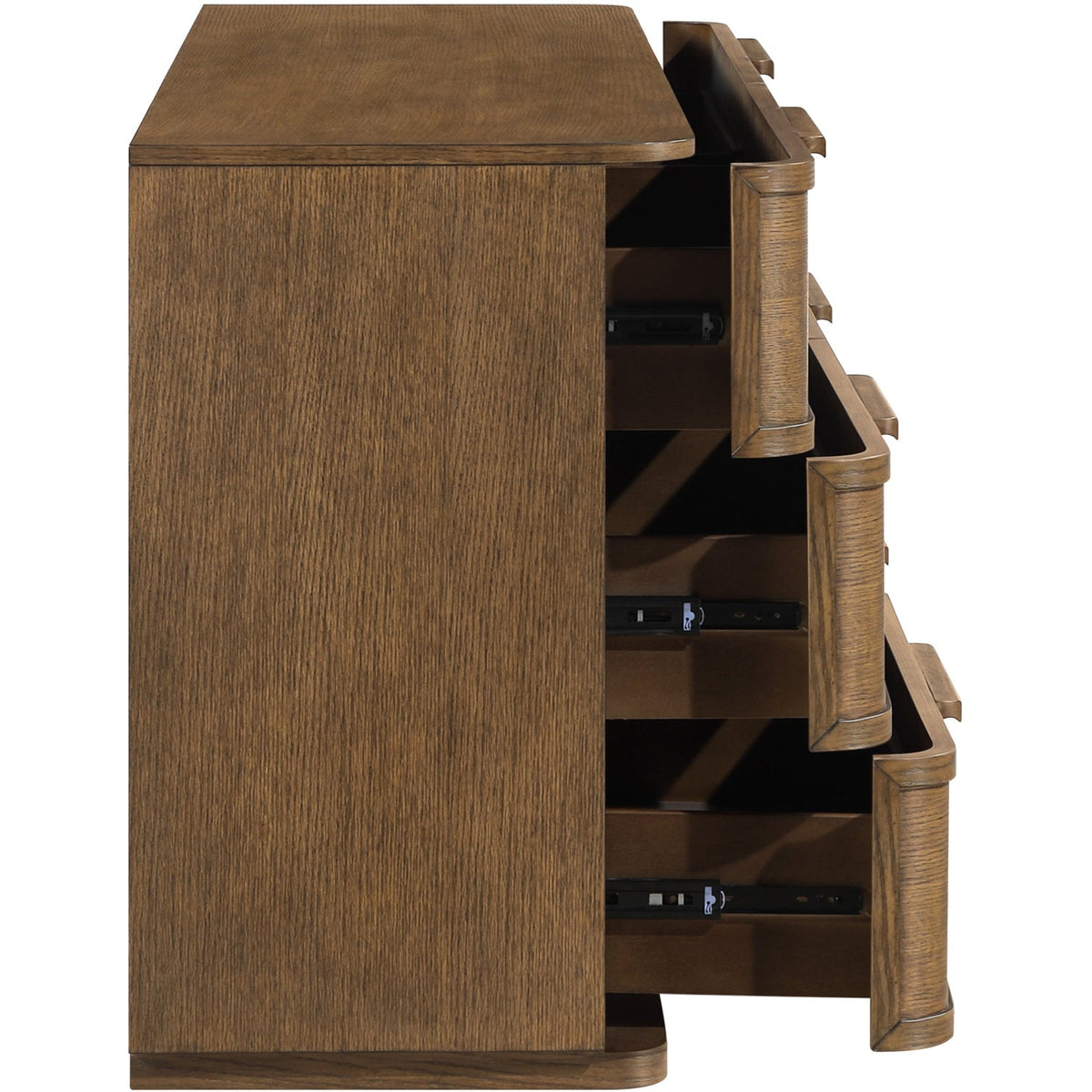 Tiberio Brown Oak Veneer And Solid Wood Dresser