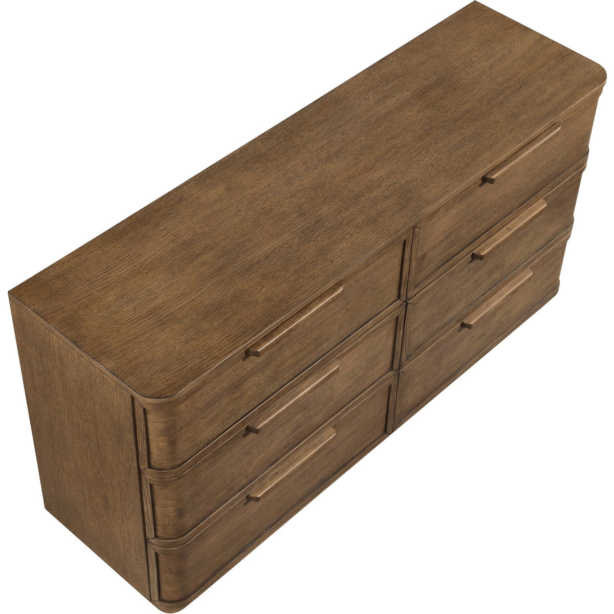 Tiberio Brown Oak Veneer And Solid Wood Dresser
