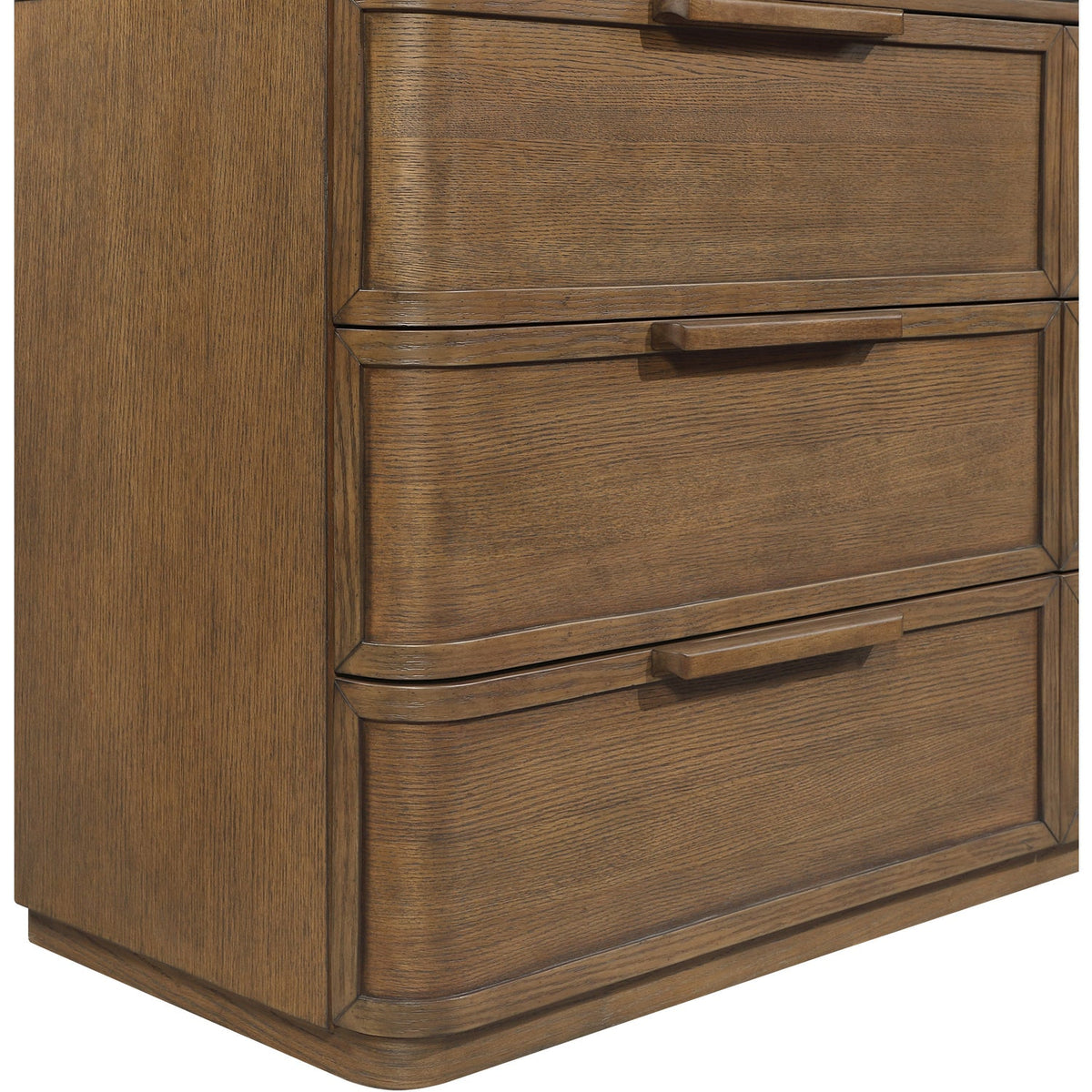 Tiberio Brown Oak Veneer And Solid Wood Dresser