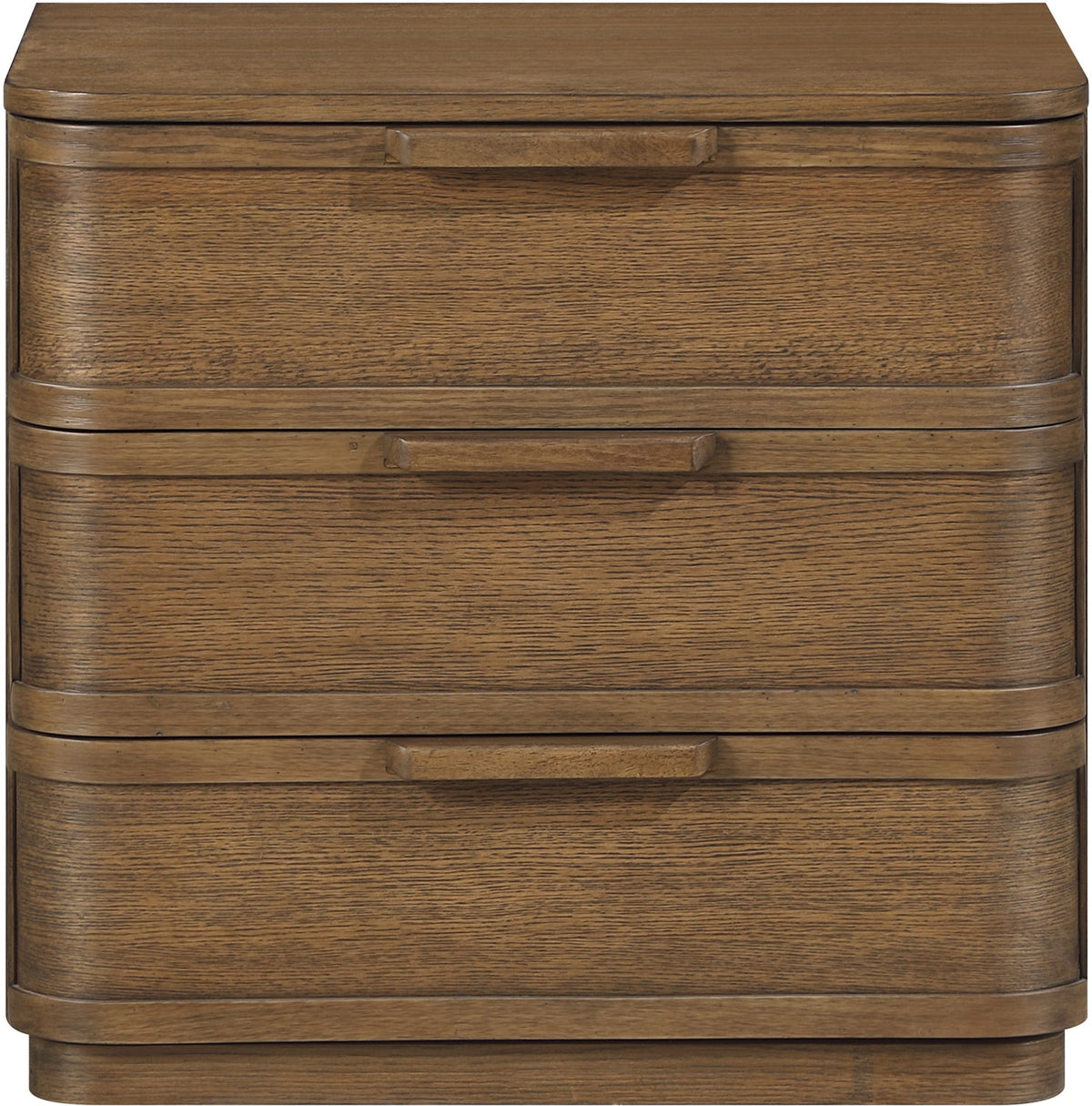Tiberio 26in Brown Oak Veneer And Solid Wood Nightstand Set of 2