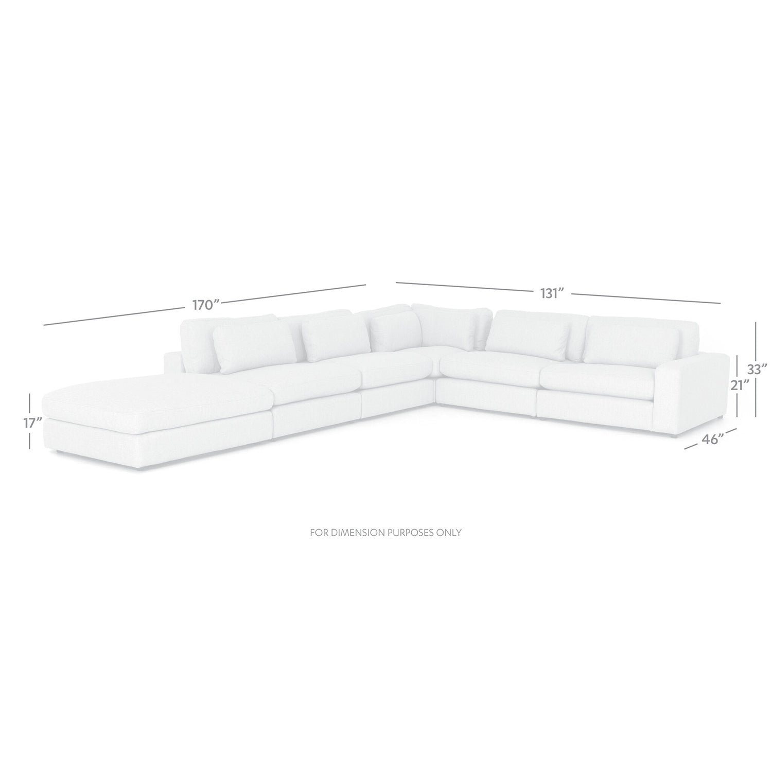 Four Hands Bloor 5-Piece Sectional Sofa