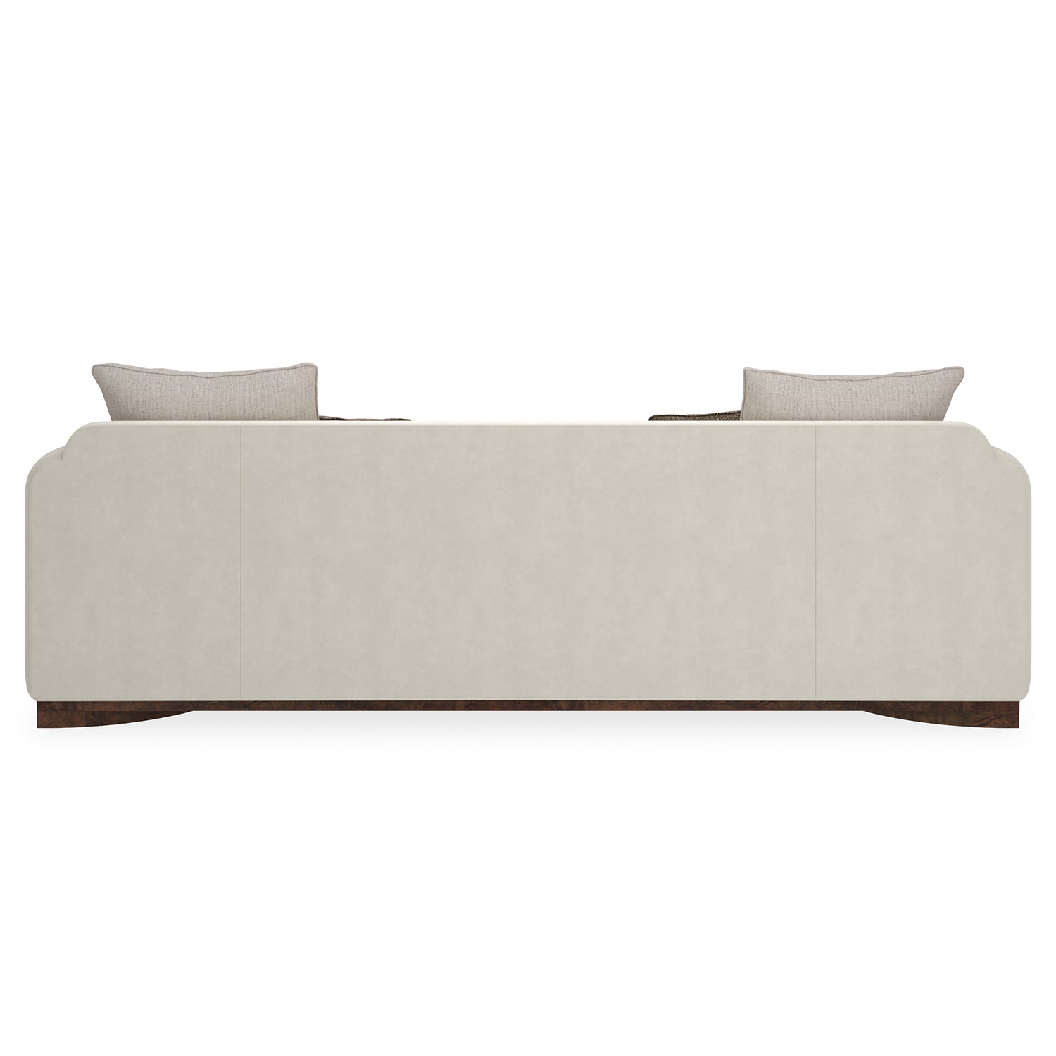 Caracole Dimitri Sofa side profile in Beige, Galway Burl