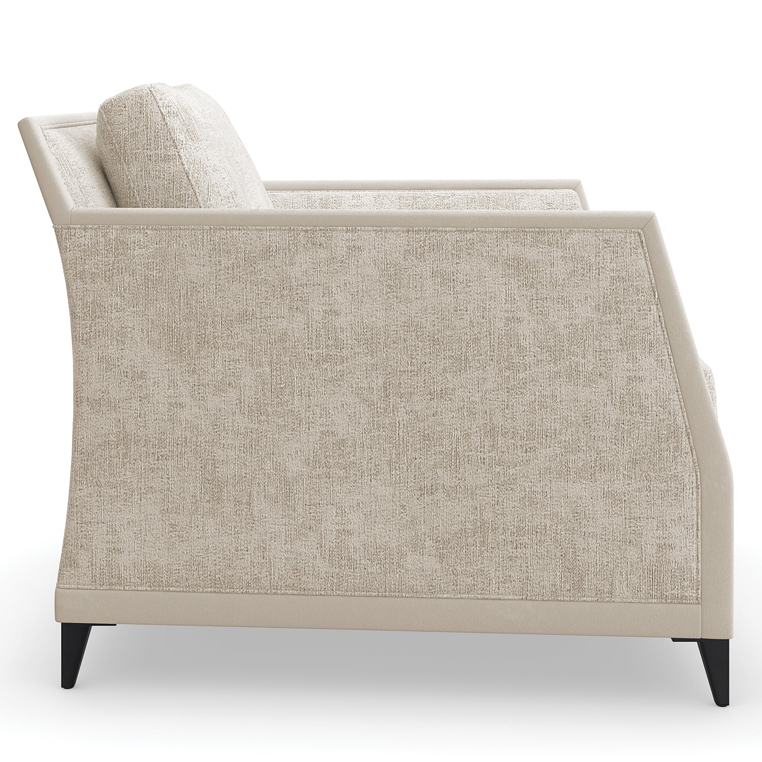 Caracole Limitless Beige Chair in Beige, styled in a room setting