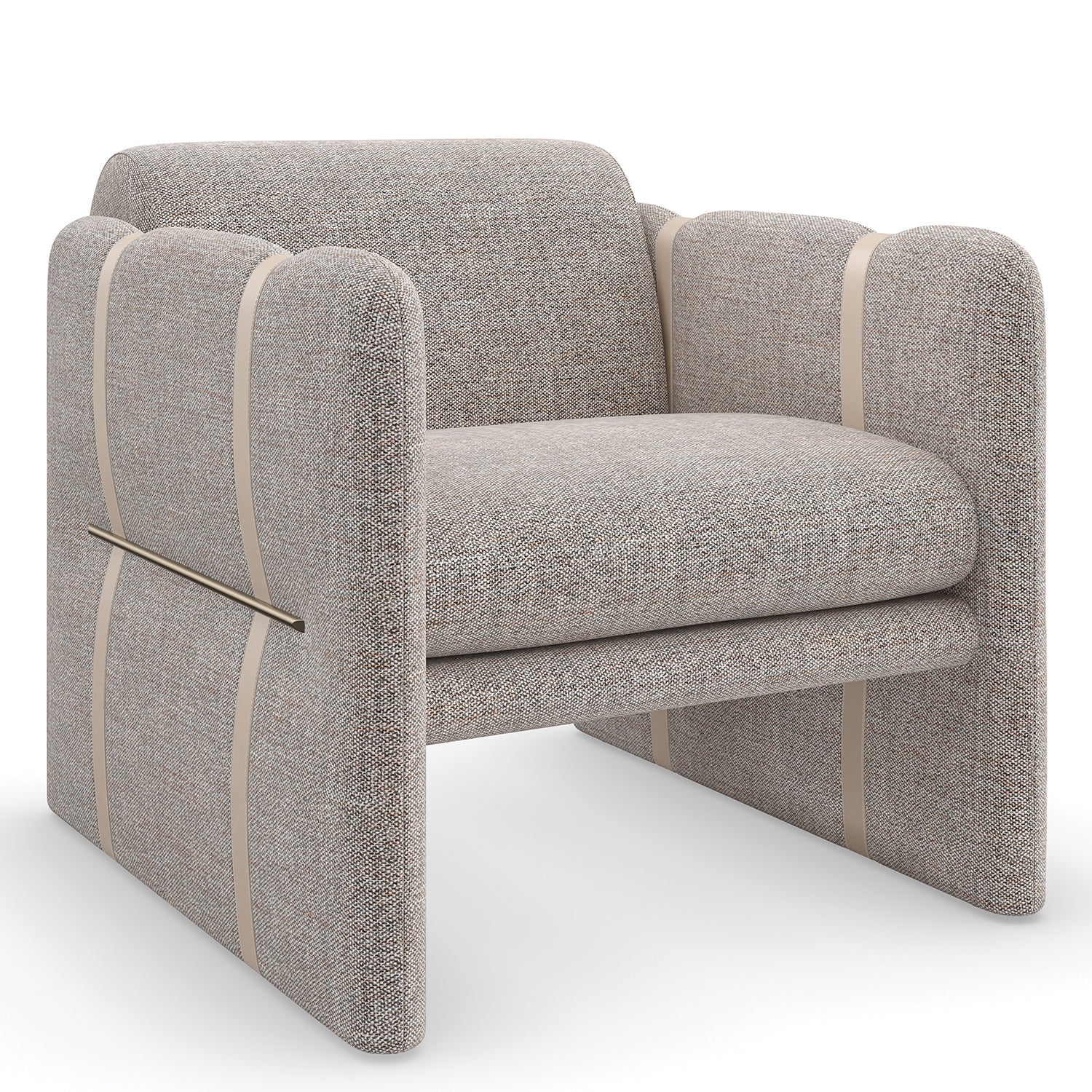 Caracole Cigar Brushed Gold Club Chair