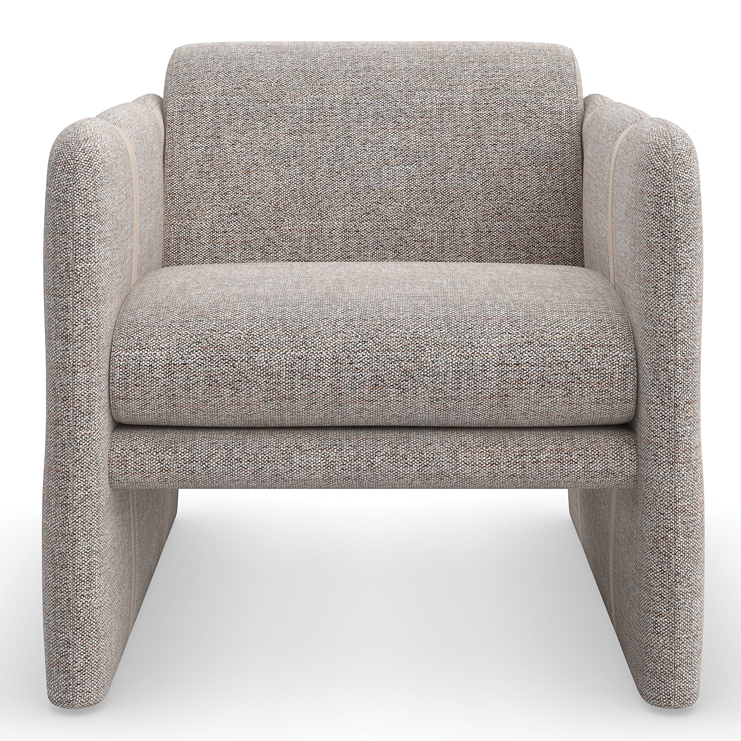 Caracole Cigar Brushed Gold Club Chair in Brushed Gold, side profile