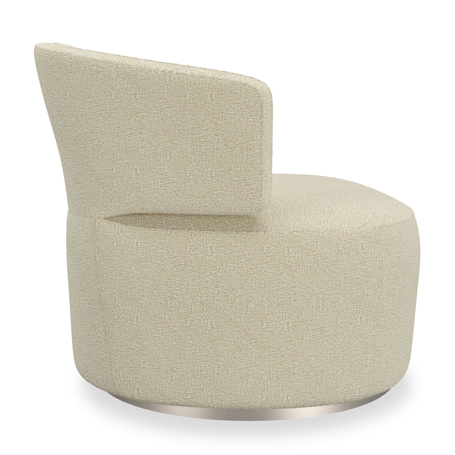 Caracole Olympia Chair side profile in Beige, Sparkling Argent