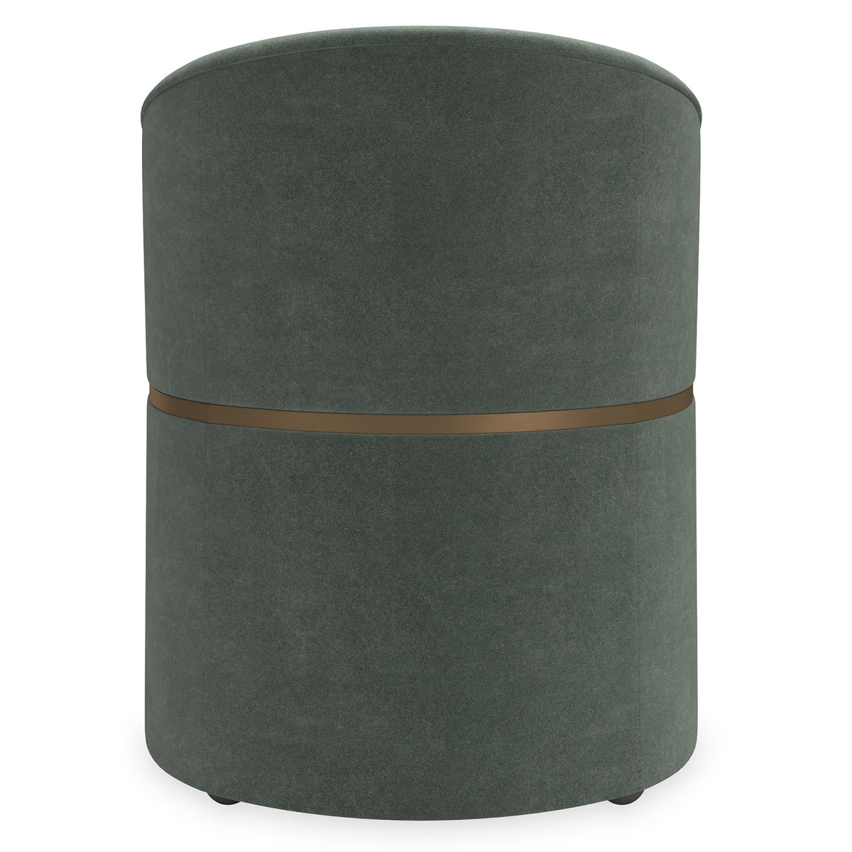Side view of Dune Dining Chair in Brushed Gold Paint
