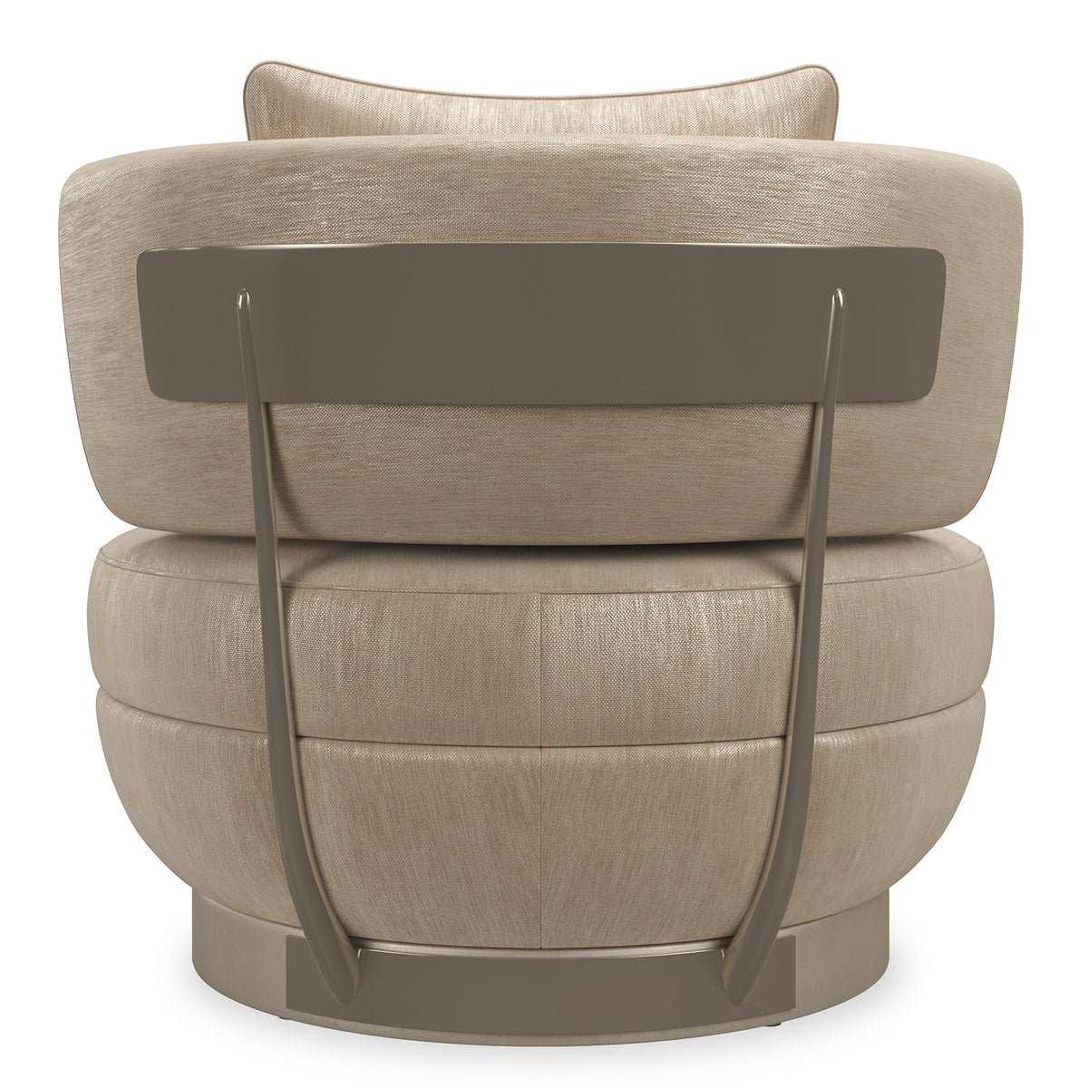Caracole Celesta Swivel Chair in Whisper of Gold, side profile