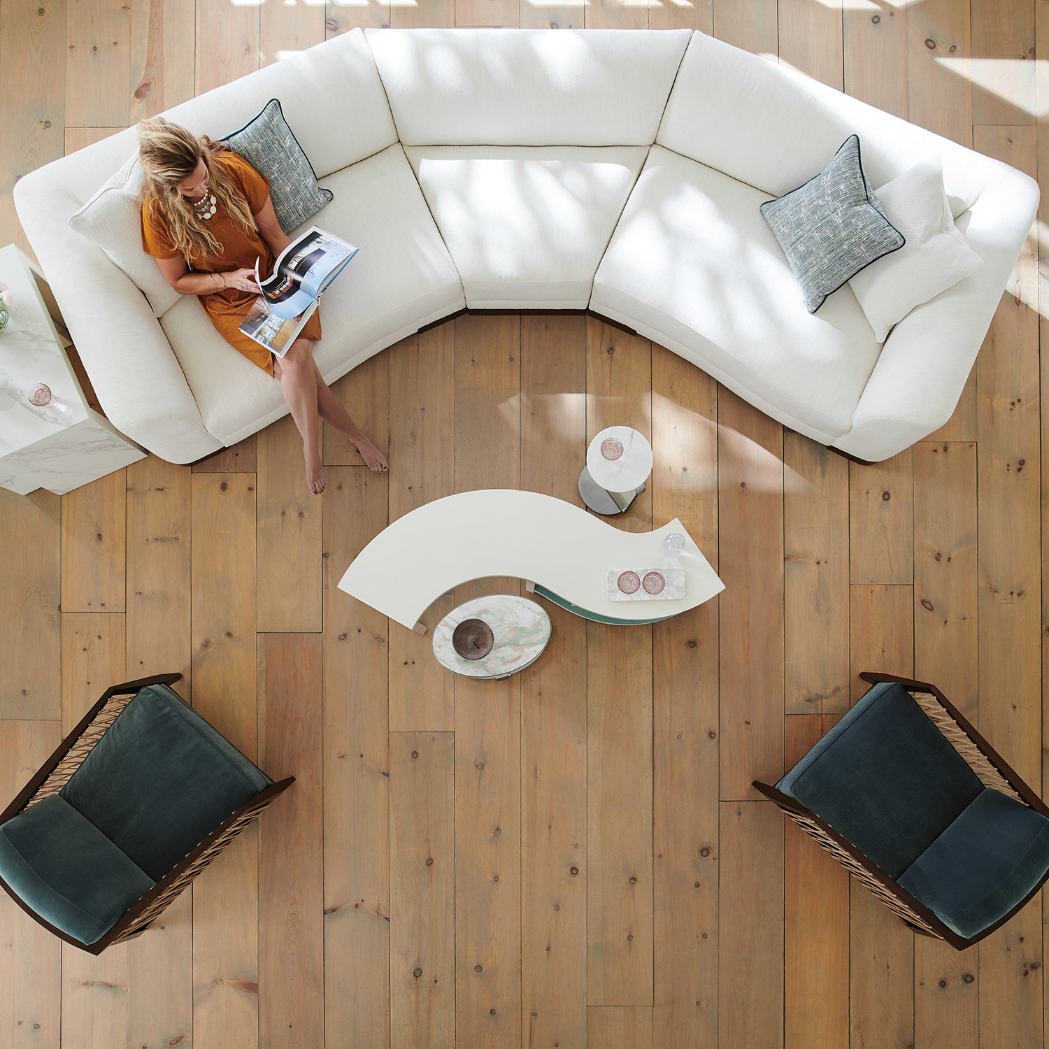 Caracole Lounge Around Armless Chair