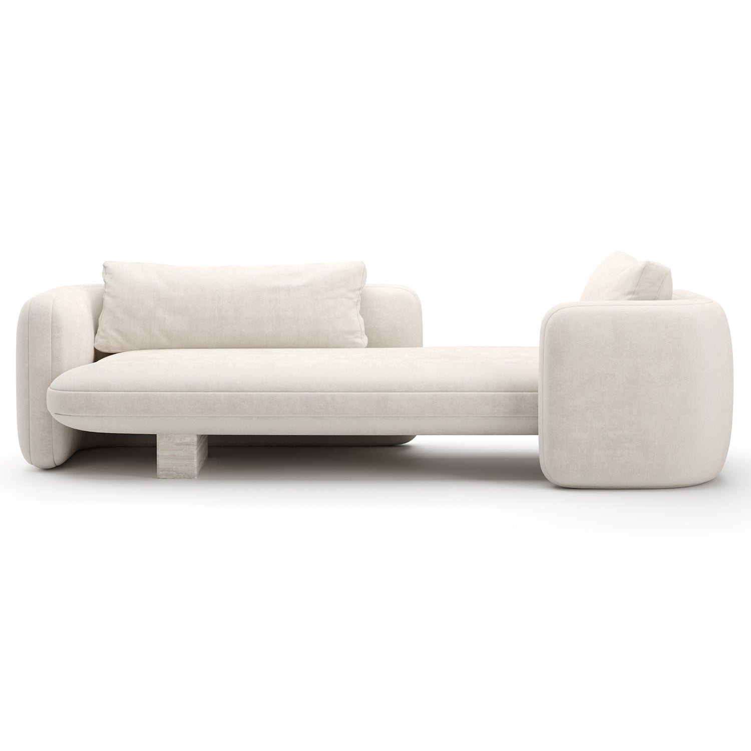 Caracole Overlap Ecru Bedroom Chaise Lounge