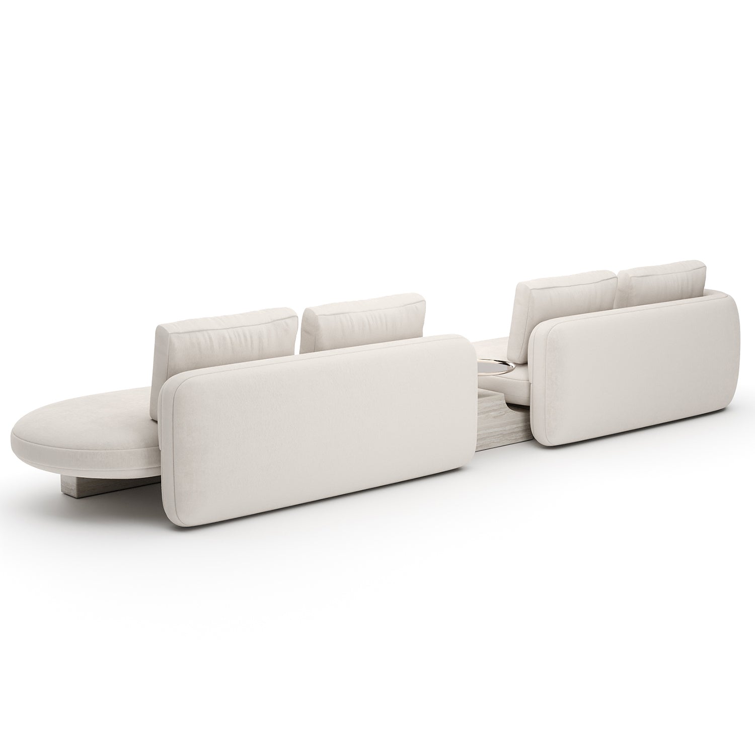 Caracole Overlap Bumper Ecru Sectional Sofa