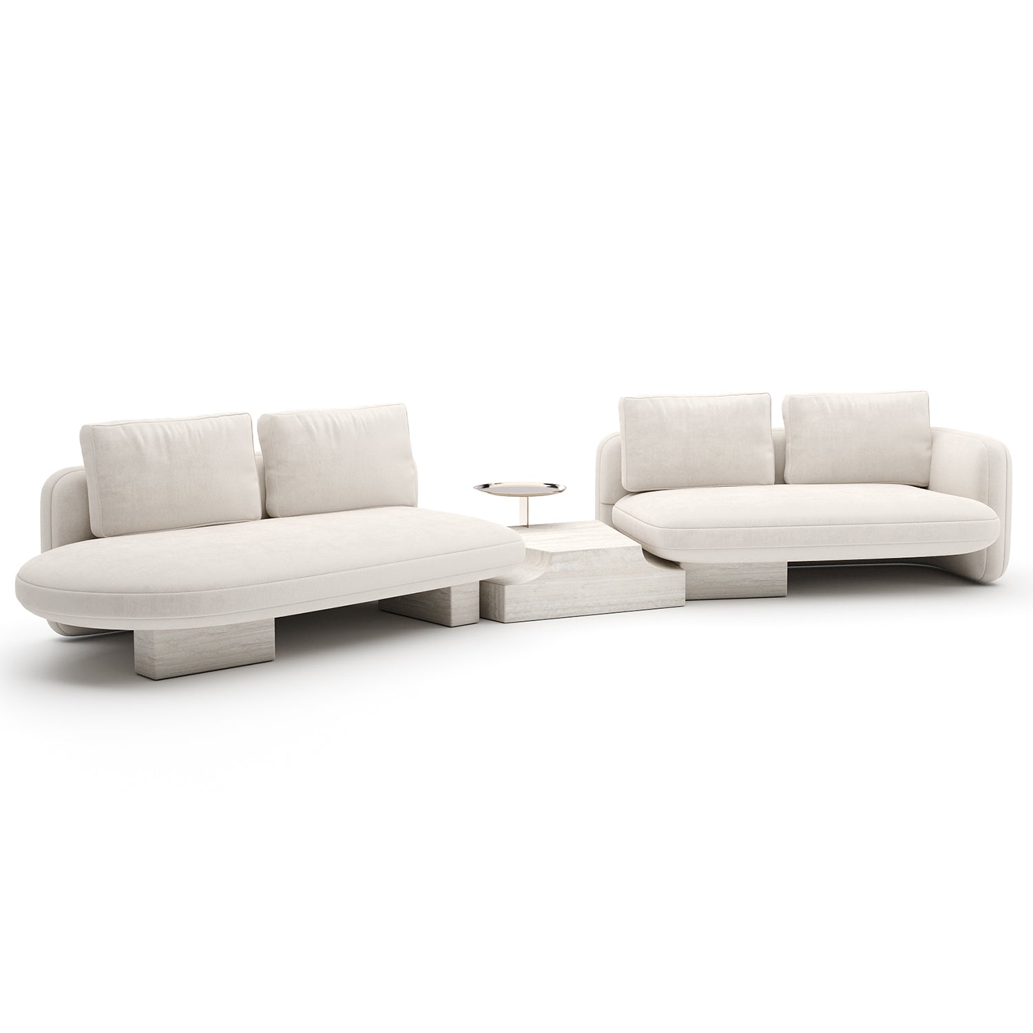 Caracole Overlap Bumper Ecru Sectional Sofa