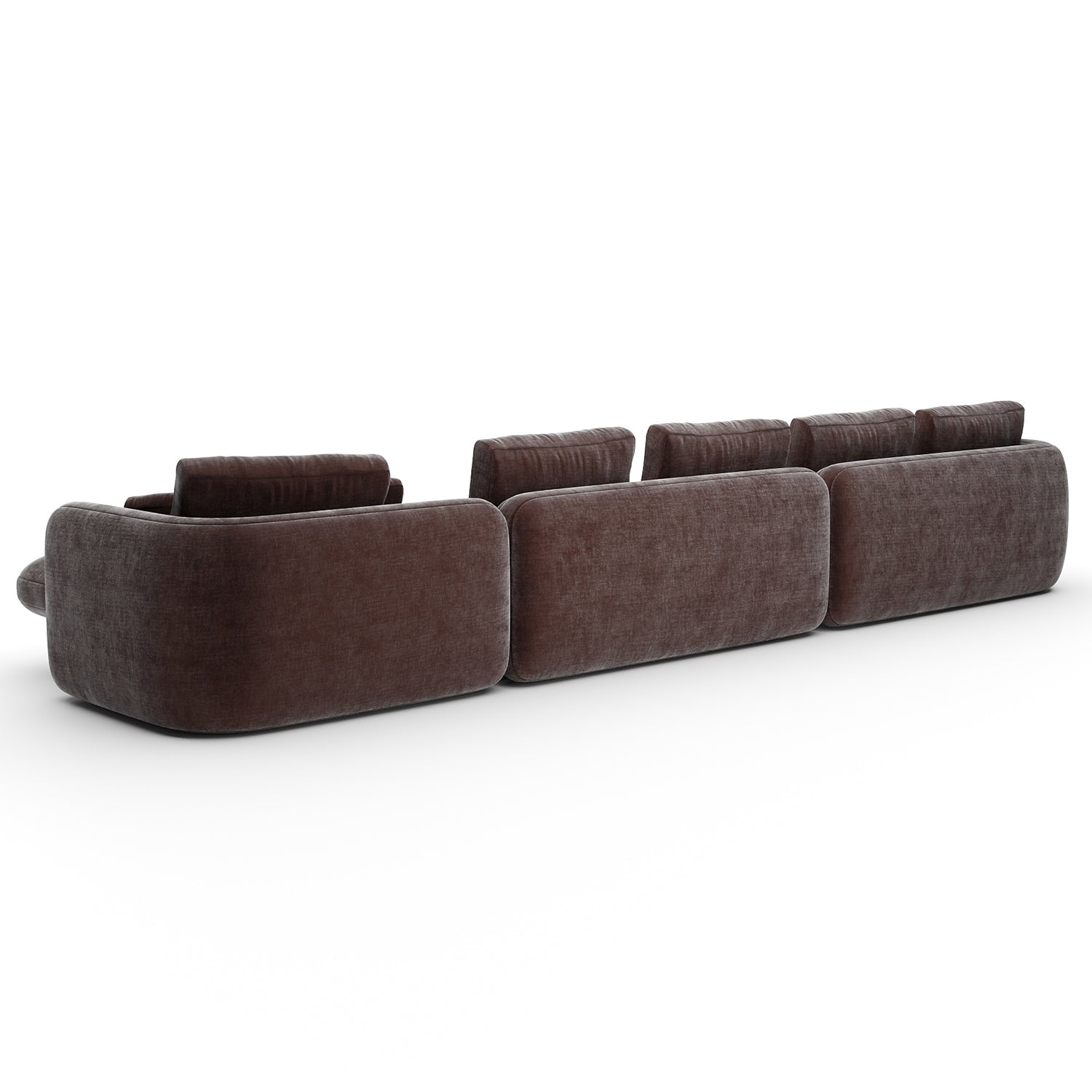 Caracole Overlap Chaise Dark Taupe Sectional Sofa