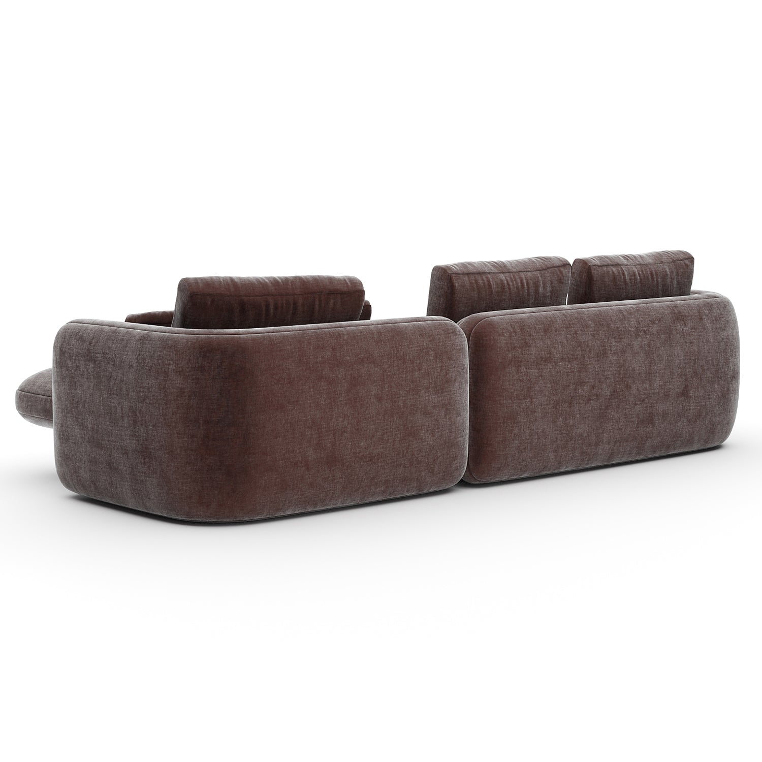 Caracole Overlap Chaise Dark Taupe Sectional Sofa