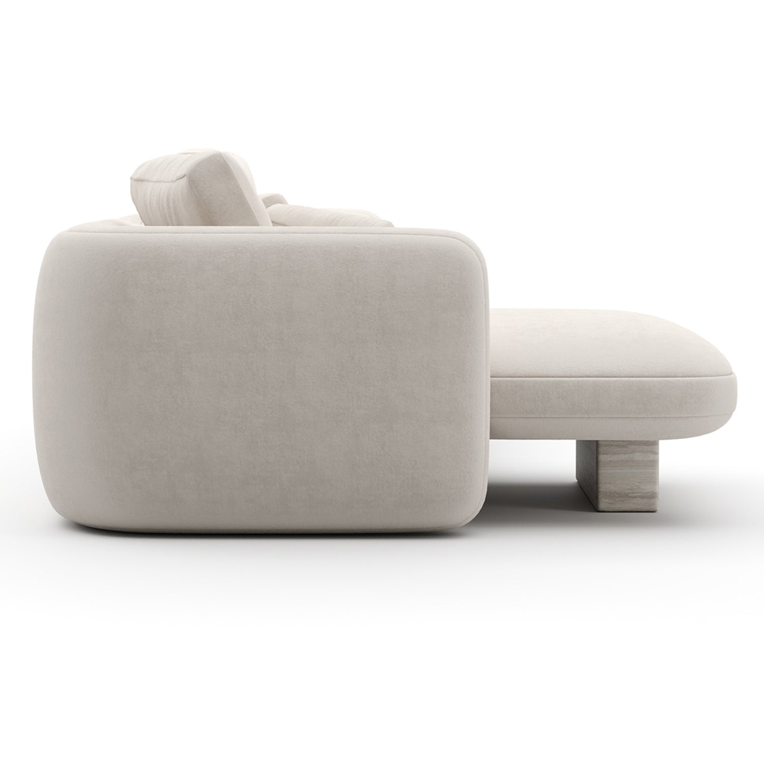 Caracole Overlap Chaise Ecru Sectional Sofa