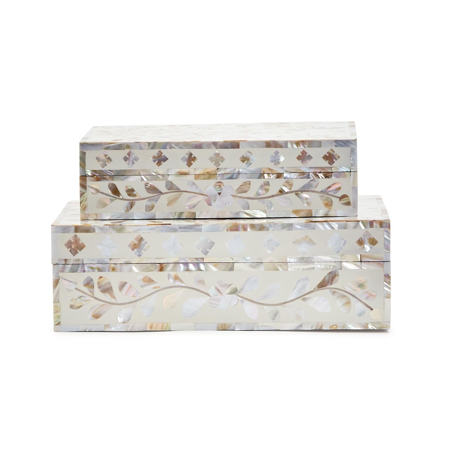 Wisteria Hinged Cover Box Set of 2