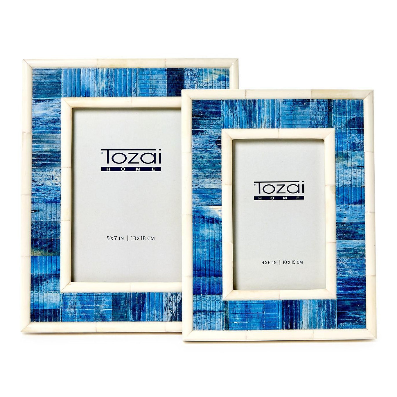 Stacks Blue Photo Frame Set of 2