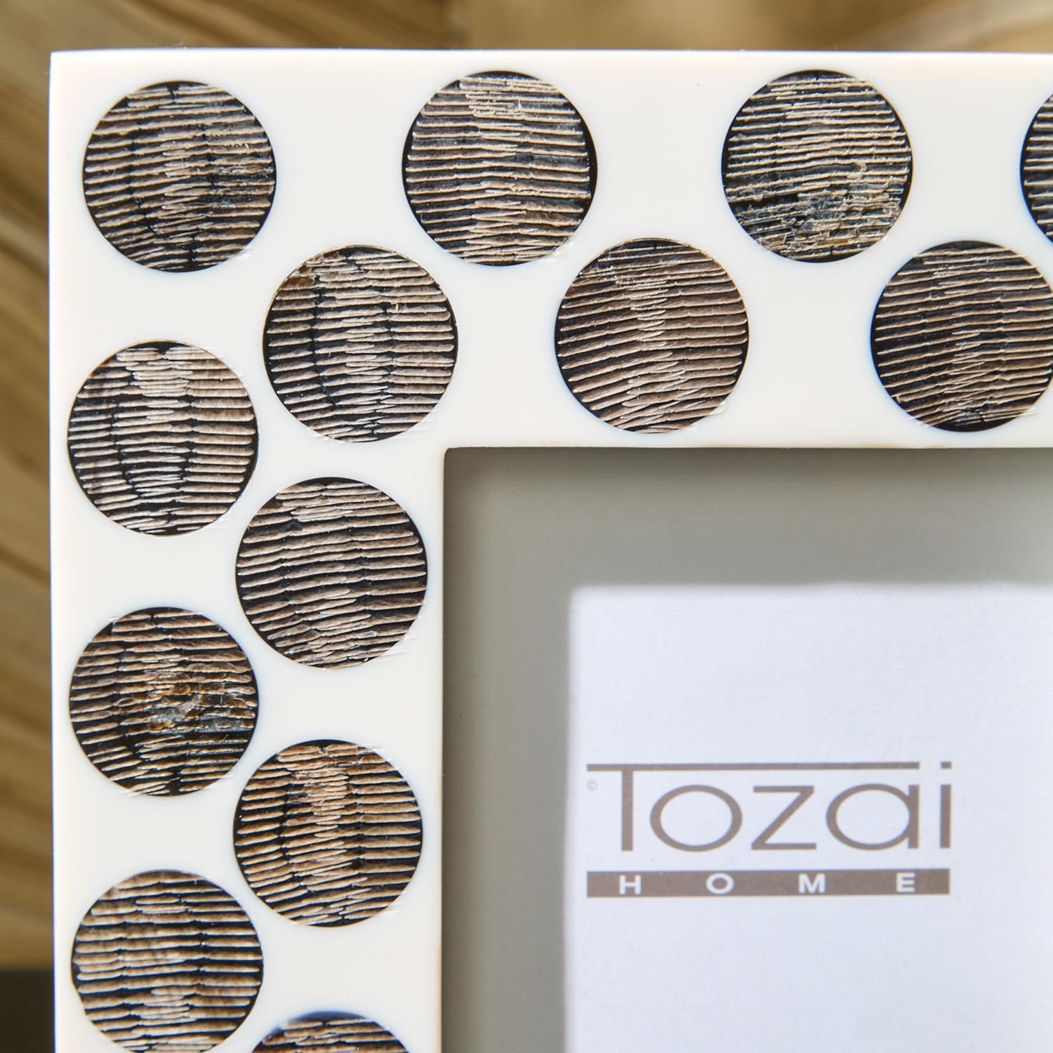 Dot Chiseled Horn Photo Frame Set of 2